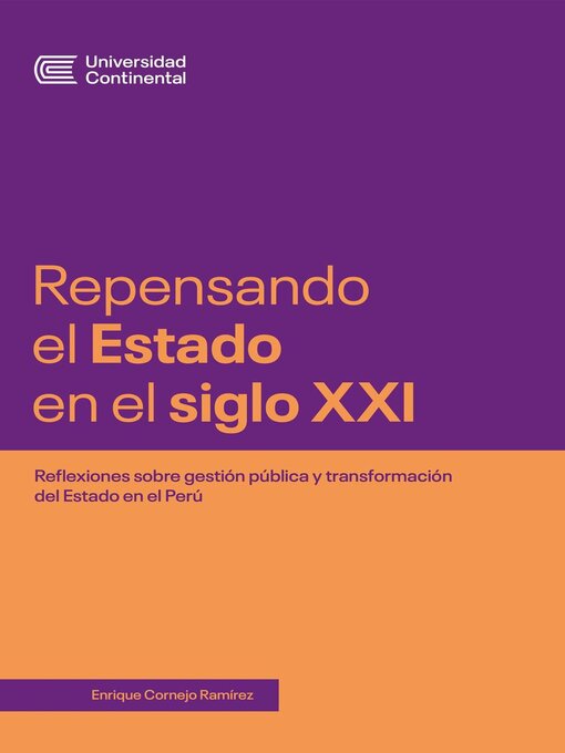 Title details for Repensando el Estado en el siglo XXI by Enrique Cornejo Ramírez - Available